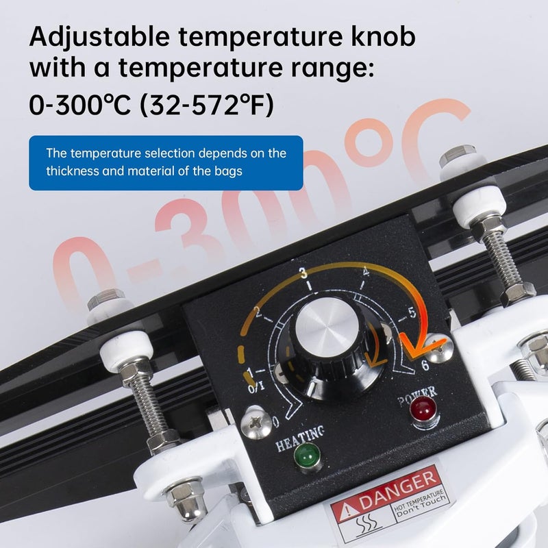 R-PACK Portable Handheld Heat Sealer Machine, FKR-300 12-Inch | For Foil, Kraft, and Mylar Packaging - Image 5